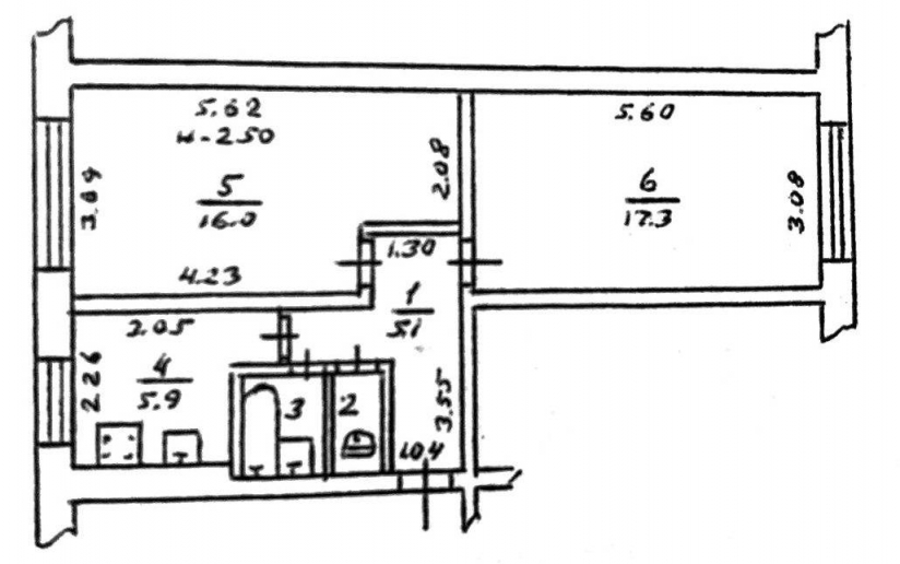 Фото 8 Продажа Квартир продам двухкомнатную квартиру на Паустовского