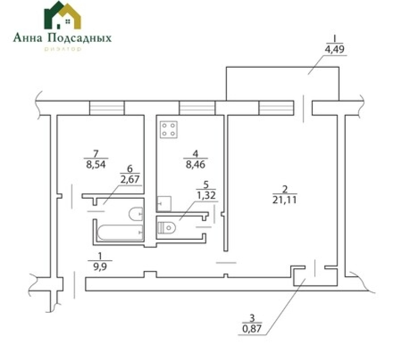 Фото 7 Продажа Квартир Купите 2х комнатную квартиру в Центре Херсона в кирпичном доме