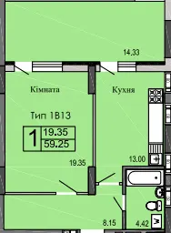 ЖК River House — 59.3 м²