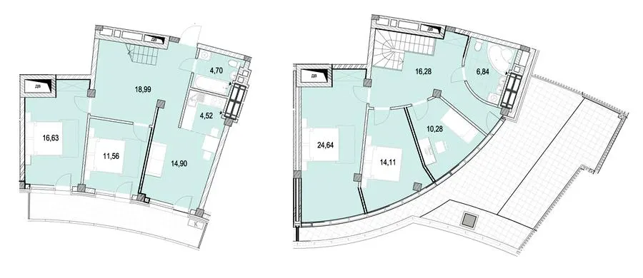 13-а станція Великого Фонтану — 165.6 м²