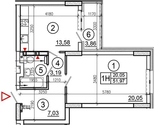 ЖК Эврика — 52 м²