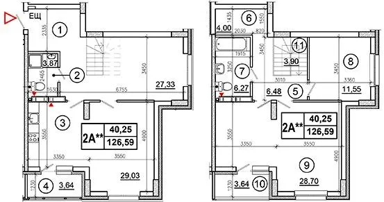 ЖК Еврика — 126.6 м²