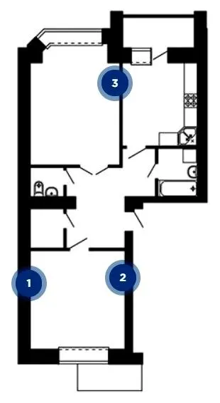 ЖК Острозький — 75.8 м²