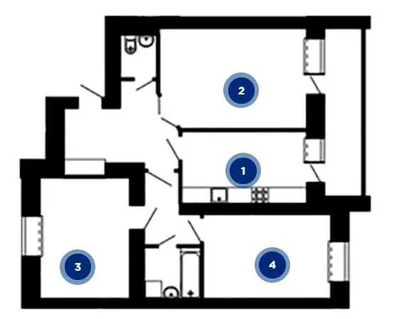 ЖК Острозький — 86.6 м²