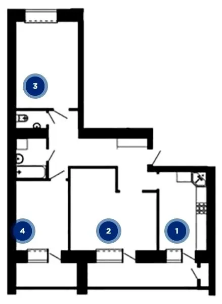 ЖК Острозький — 88.8 м²