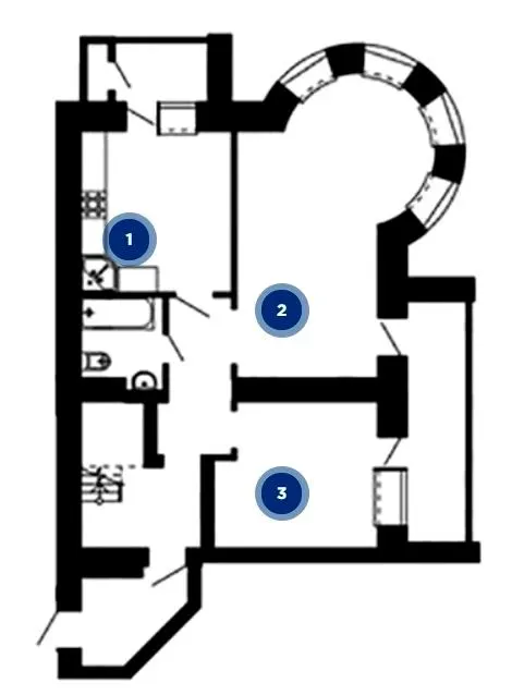 ЖК Острозький — 65.4 м²