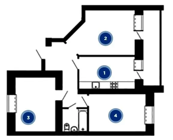 ЖК Острозький — 77.8 м²