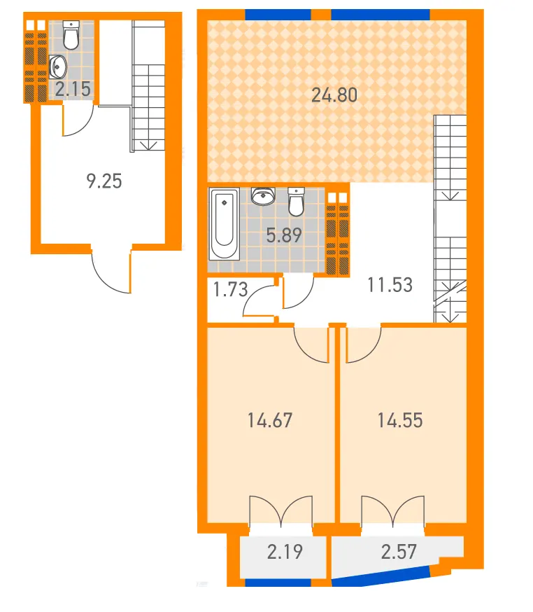 ЖК Solar City — 89.3 м²