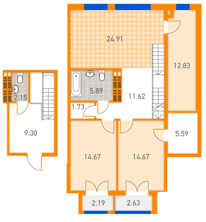 ЖК Solar City — 108.2 м²