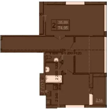 ЖК Olimp Tower — 75 м²