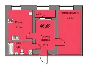 1-кімнатна квартира, 47 м², вул. Гостиннодвірська, 37є, Суми — фото 1