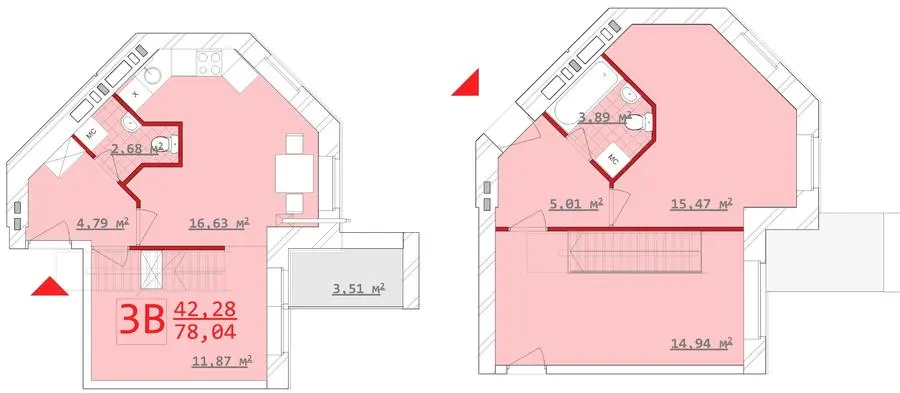 ЖБК Новий дім Котлова — 78 м²