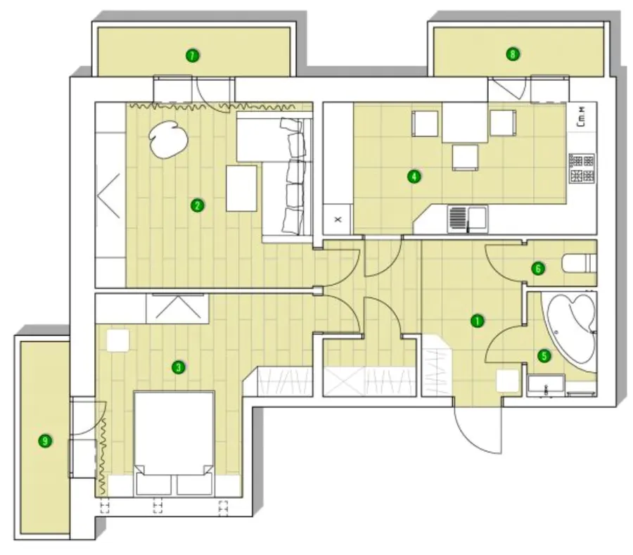 ЖК Центральний — 64.7 м²