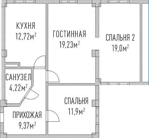 ЖК Лондон Парк — 76.4 м²