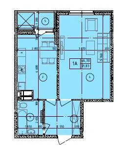 ЖК Маргарита — 46.3 м²