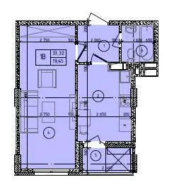 ЖК Маргарита — 37.3 м²