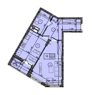 ЖК Маргарита — 46.4 м²