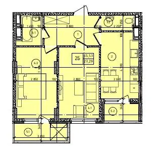 ЖК Маргарита — 55.5 м²