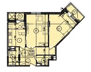 ЖК Маргарита — 70 м²