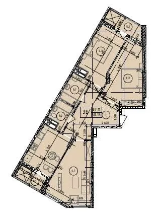 ЖК Маргарита — 87.1 м²