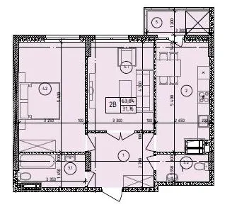 ЖК Маргарита — 63.8 м²