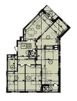 ЖК Маргарита — 122.6 м²