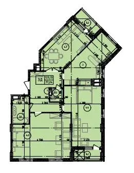 ЖК Маргарита — 123.1 м²