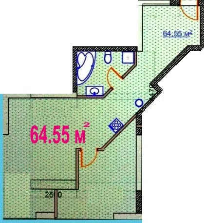 вул. Князя Володимира Великого, 15г — 64.6 м²