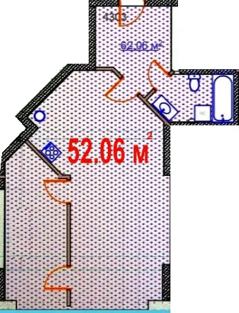 вул. Князя Володимира Великого, 15г — 52.1 м²