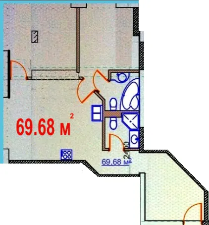 вул. Князя Володимира Великого, 15г — 69.7 м²