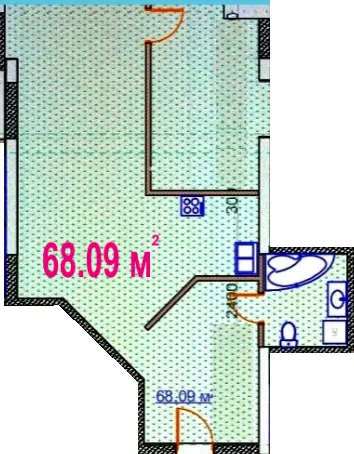 вул. Князя Володимира Великого, 15г — 68.1 м²