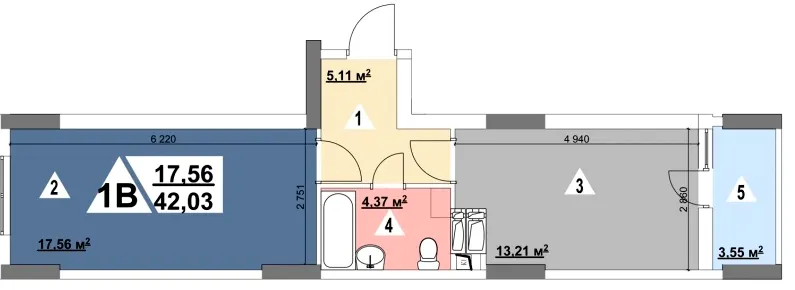 ЖК Перспектива — 42 м²