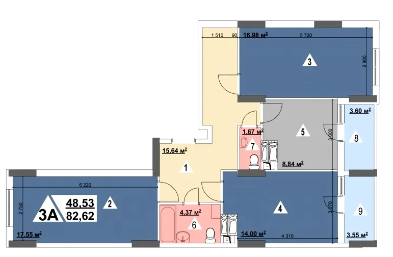 ЖК Перспектива — 82.6 м²