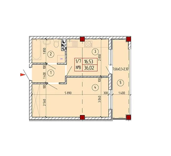 ЖК Милославський — 36 м²