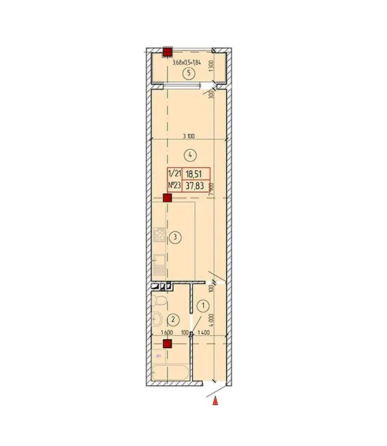 ЖК Милославський — 37.8 м²