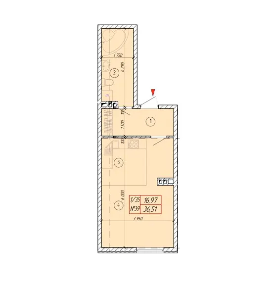 ЖК Милославський — 36.5 м²