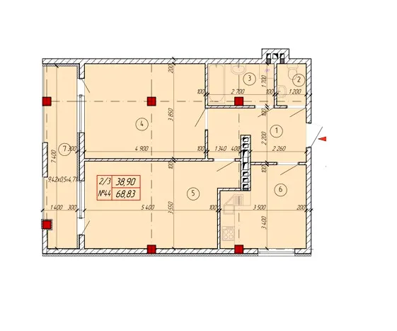 ЖК Милославський — 68.8 м²