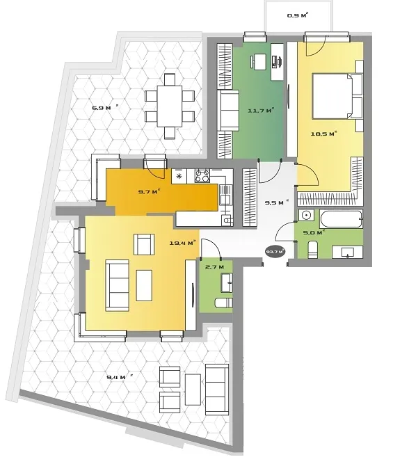 Дохідний дім NTEREST — 93.7 м²