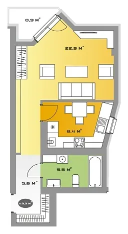 Дохідний дім NTEREST — 43.3 м²