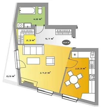 Дохідний дім NTEREST — 43.6 м²