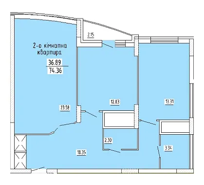 вул. Уральська, 14, 16, 18 — 74.4 м²