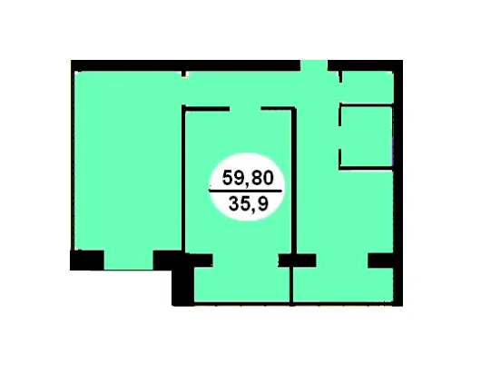 ЖБК Красовський — 59.8 м²
