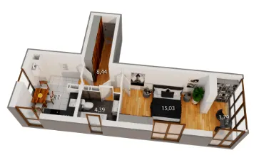ЖК Реситаль — 41.4 м²