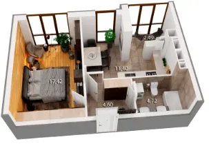 ЖК Реситаль — 40.6 м²