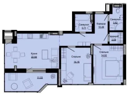 ЖК Passage Park — 80.7 м²