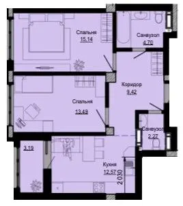 ЖК Passage Park — 60.8 м²