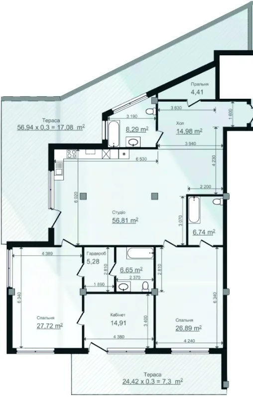 Клубний будинок HillSide — 197.1 м²