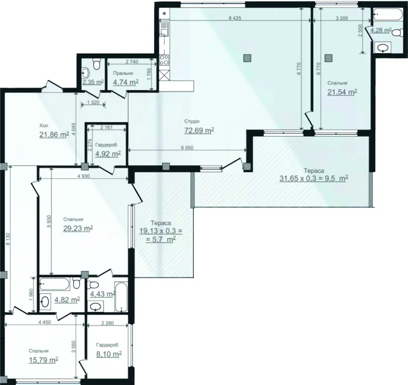 Клубний будинок HillSide — 210 м²
