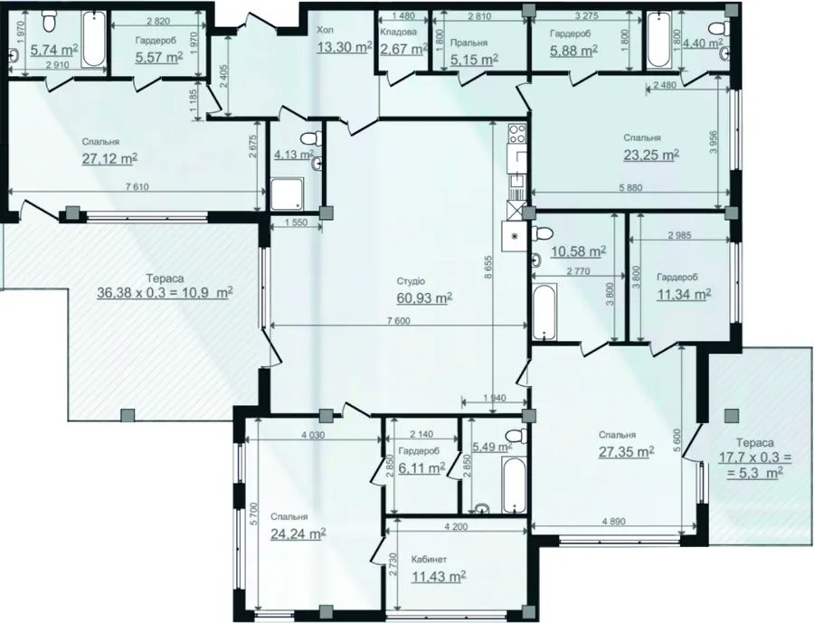 Клубний будинок HillSide — 270.9 м²