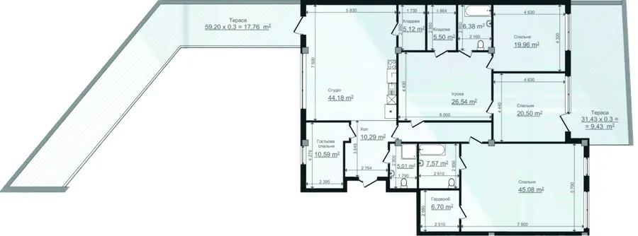 Клубний будинок HillSide — 240.6 м²